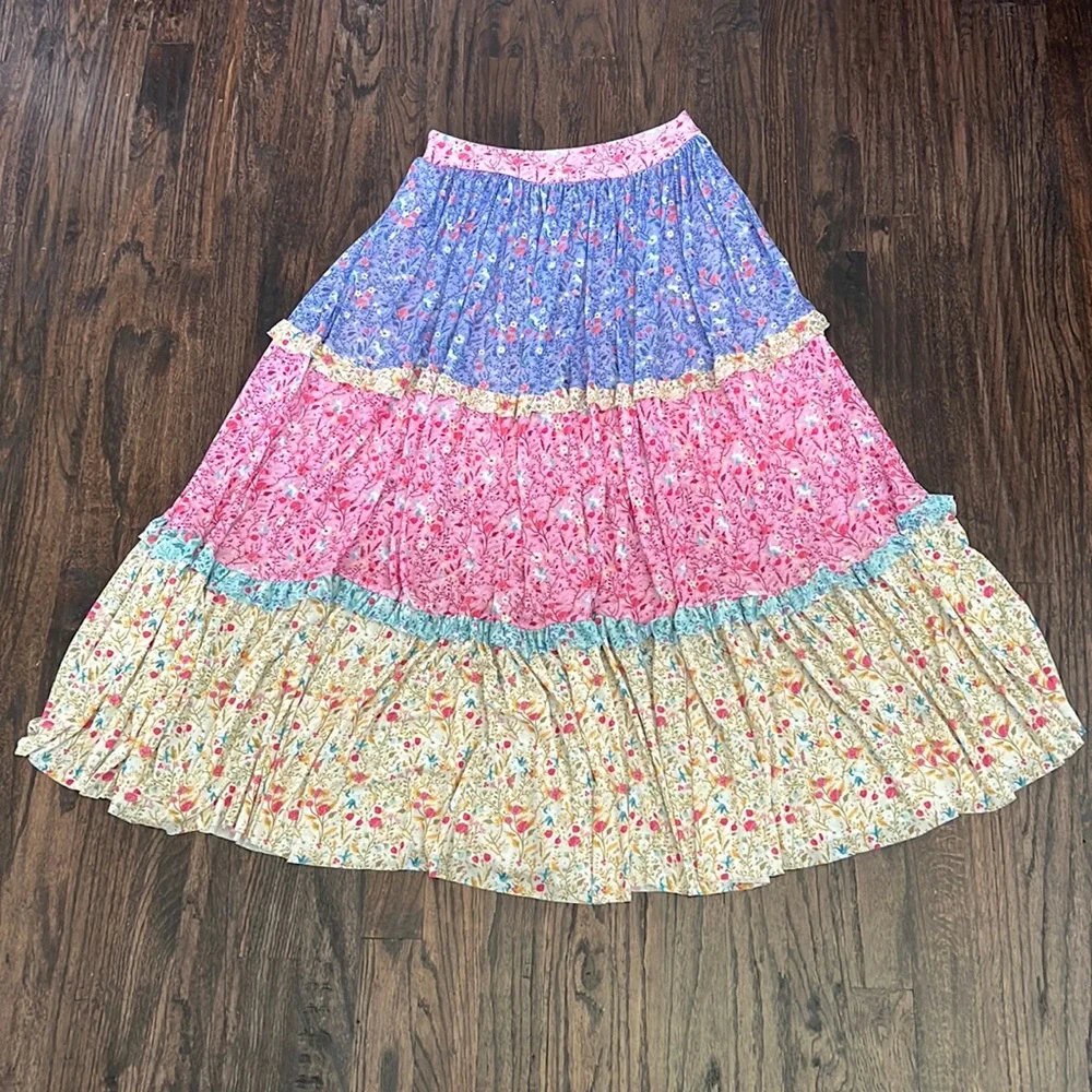 Black milk Pegasus Prairie Tier Frill Midaxi Skirt - Picture 3 of 4